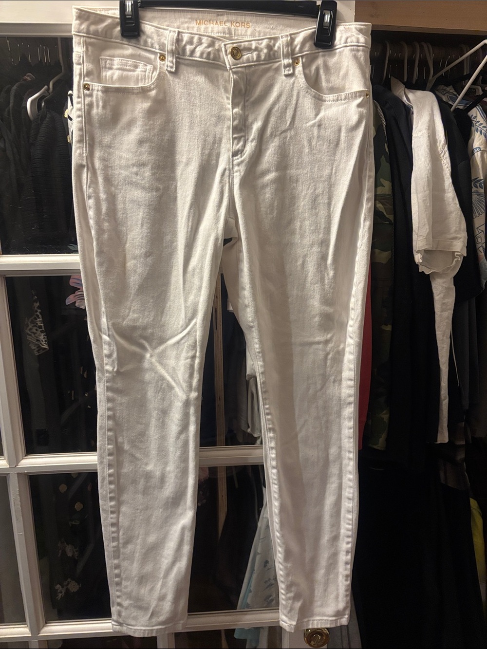 Michael Kors White Skinny Stretch Jeans